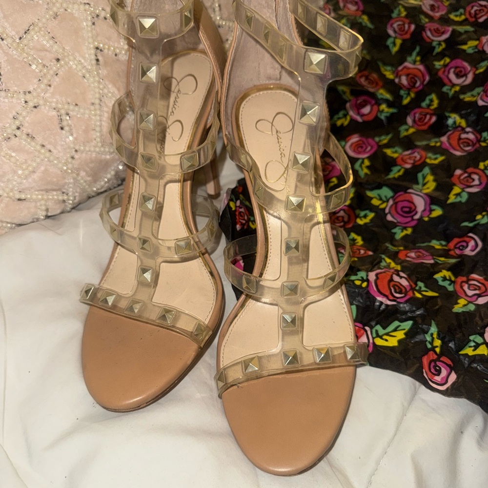 Jessica Simpson Tan Heeled Elegance